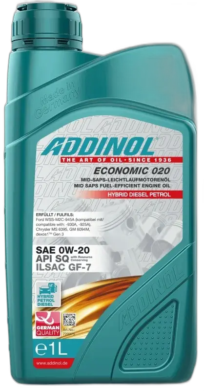 ADDINOL Economic 020 — ADDINOL Passenger Car Motor Oil by HMACS Trading