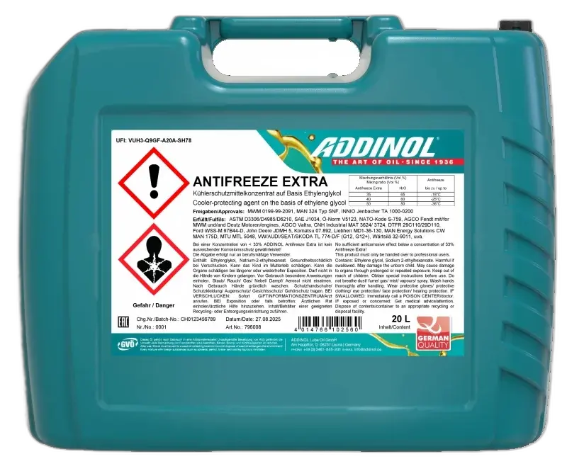 ADDINOL ANTIFREEZE EXTRA — ADDINOL Passenger Car Motor Oil by HMACS Trading